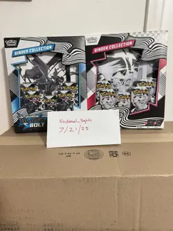 Pokemon Black Bolt and White Flare Binder Collection Bundle Set of 2 - Image 1