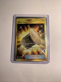 Pokemon Fiery Flint 76/70 Gold Secret Rare Dragon Majesty Pokemon Card Mint - Image 1