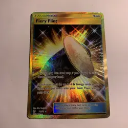 Pokemon Fiery Flint 76/70 Gold Secret Rare Dragon Majesty Pokemon Card Mint - Image 2