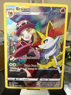 Braixen TG01/TG30 NM Silver Tempest Trainer Gallery Ultra Rare Pokemon Card - Image 1