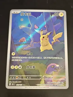 Custom Pikachu Gengar 172/151 AR Pokemon Collect 151C Custom Fanart Card - Image 1
