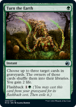 4x Turn the Earth MTG Innistrad: Midnight Hunt NM Magic Regular - Image 1