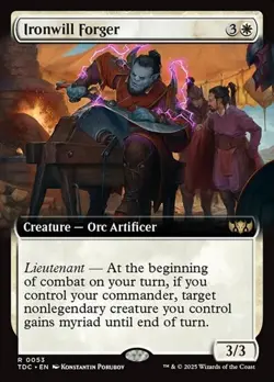 Ironwill Forger - Extended Art TDC NM MTG - Image 1