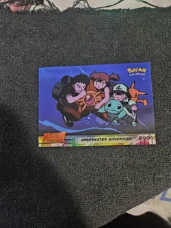 UNDERWATER ADVENTURE #17 Topps Pokemon Card Mewtwo Strikes Back BLUE Logo - Image 1