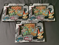 Pokemon TCG Black Bolt/White Flare Victini Illustration Collection x3 New/Sealed - Image 1