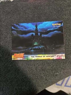 Topps Pokemon Mewtwo Strikes Back #18 The Temple of Mewtwo Blue Logo - Image 1