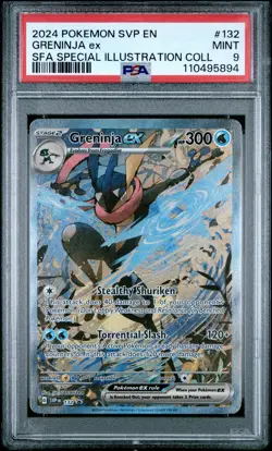 POKEMON SHROUDED FABLE GRENINJA EX #132 ILLUSTRATION PSA 9 MINT #110495894 - Image 1