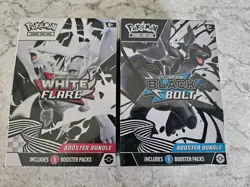 Pokemon Black Bolt and White Flare Booster Bundle Set of 2 NEW FAST FREE SHIP! - Image 1