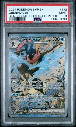 POKEMON SHROUDED FABLE GRENINJA EX #132 ILLUSTRATION PSA 9 MINT #110495893 - Image 1