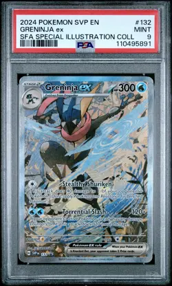 POKEMON SHROUDED FABLE GRENINJA EX #132 ILLUSTRATION PSA 9 MINT #110495891 - Image 1