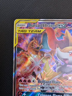 Pokemon Charizard & Braixen GX Tag Team Black Star Promo SM230 TCG - Image 4