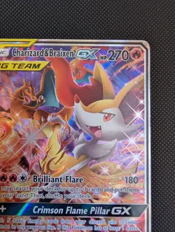 Pokemon Charizard & Braixen GX Tag Team Black Star Promo SM230 TCG - Image 5