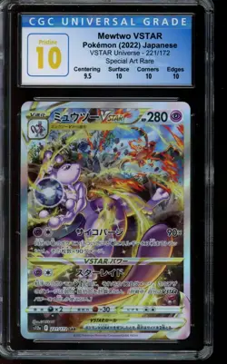 CGC 10 PRISTINE Pokemon Mewtwo VSTAR VSTAR Universe Special Art 221/172 Japanese - Image 1