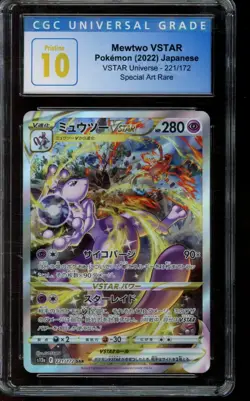 CGC 10 PRISTINE Pokemon Mewtwo VSTAR VSTAR Universe Special Art 221/172 Japanese - Image 1