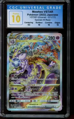 CGC 10 PRISTINE Pokemon Mewtwo VSTAR VSTAR Universe Special Art 221/172 Japanese - Image 1