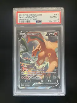 2022 Pokemon SWSH Brilliant Stars Charizard V Alt Art PSA 10 154/172 - Image 1