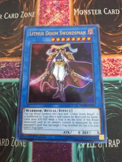 Yugioh Litmus Doom Swordsman BLRR-EN013 Ultra Rare 1st Edition Near Mint - Image 1