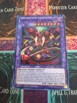 Yugioh Starving Venom Fusion Dragon FIGA-EN060 Super Rare 1st Edition Near Mint - Image 1