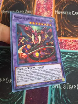 Yugioh Starving Venom Fusion Dragon FIGA-EN060 Super Rare 1st Edition Near Mint - Image 2