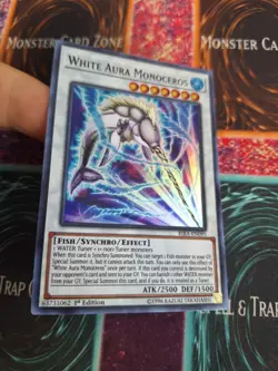 Yugioh White Aura Monoceros RIRA-EN095 Super Rare 1st Edition Near Mint - Image 2