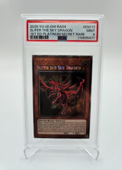 Slifer The Sky Dragon *PSA MINT 9* RA04-EN117 *Platinum Secret Rare* Yugioh - Image 1