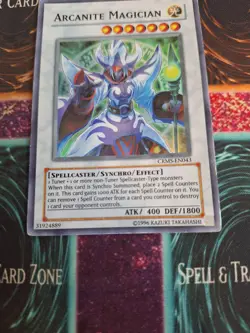 Yugioh Arcanite Magician CRMS-EN043 Super Rare Unlimited LP/MP - Image 3