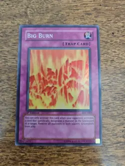 YuGiOh! Big Burn IOC-047 Super Rare 1st Edition Invasion of Chaos Holo - Image 1
