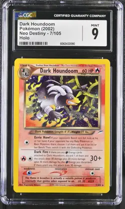 CGC 9 MINT Dark Houndoom 2002 Neo Destiny 7/105 Holo Pokemon Card psa - Image 1