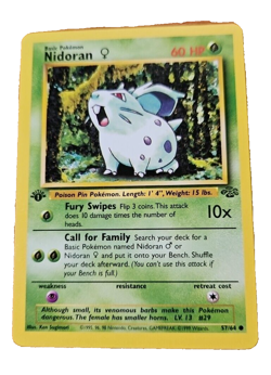 Pokemon TCG First Edition Nidoran 1999 Wizards Of The Coast Jungle Card Set 57 - Image 2