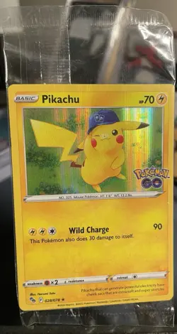 Pikachu 2022 Sealed Promo Card Pokemon Go Holo - Image 1