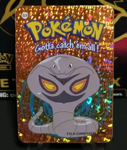 Pokemon Arbok vending prism holofoil card, vintage #24, Nintendo - Image 1