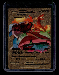 Pokemon Venusaur Charizard Blastoise Gigantamax VMax Tag Team Gold Foil Card - Image 1