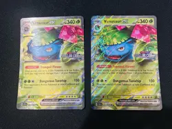 2x Venusaur EX 001/142 Stellar Crown Double Rare Holo JUMBO Card NM Condition🔥 - Image 1