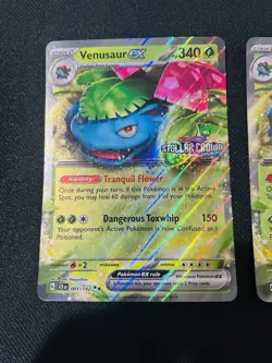 2x Venusaur EX 001/142 Stellar Crown Double Rare Holo JUMBO Card NM Condition🔥 - Image 2