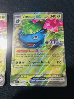 2x Venusaur EX 001/142 Stellar Crown Double Rare Holo JUMBO Card NM Condition🔥 - Image 3