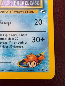 Misty's Seadra Prerelease Pokemon Card - WOTC - Gym Heroes - 9/132 - HOLO NM (B) - Image 5