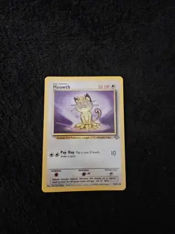 LP Meowth 56/64 Gold Bordered Promo Cards AUTHENTIC Pokemon Card Nintendo 1999 - Image 1