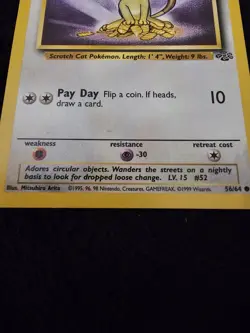 LP Meowth 56/64 Gold Bordered Promo Cards AUTHENTIC Pokemon Card Nintendo 1999 - Image 5