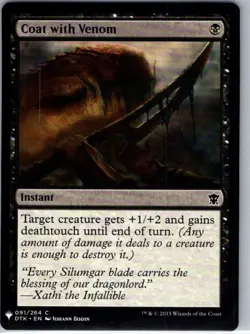 Coat with Venom - 91 - The List Reprints - Magic MTG - NM - B3G1 - Image 1