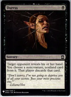 Duress - 86 - The List Reprints - Magic MTG - NM - B3G1 - Image 1