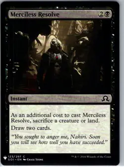 Merciless Resolve - 123 - The List Reprints - Magic MTG - NM - B3G1 - Image 1