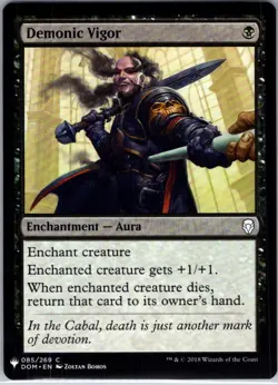 Demonic Vigor - 85 - The List Reprints - Magic MTG - NM - B3G1 - Image 1
