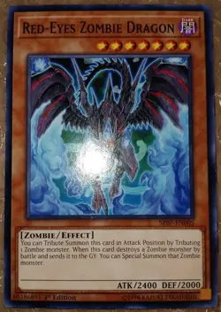 YUGIOH TCG RED-EYES ZOMBIE DRAGON SR07-EN005 COMMON 1ST EDITION - Image 1