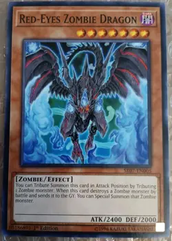 YUGIOH TCG RED-EYES ZOMBIE DRAGON SR07-EN005 COMMON 1ST EDITION - Image 2