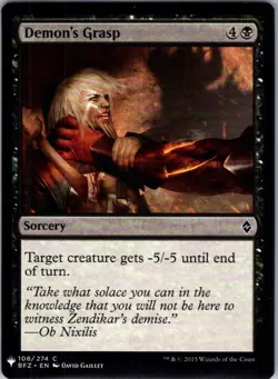 Demon's Grasp - 108 - The List Reprints - Magic MTG - NM - B3G1 - Image 1