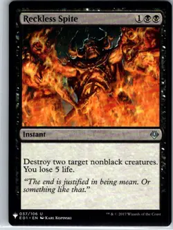 Reckless Spite - 37 - The List Reprints - Magic MTG - NM - B3G1 - Image 1