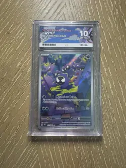 2024 POKEMON TEF EN-TEMPORAL FORCES 177 GASTLY ILLUSTRATION RARE PERFECT ACE 10 - Image 1