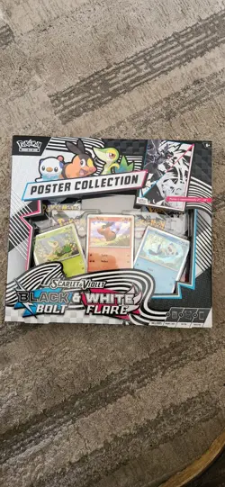 Pokemon Black Bolt White Flare Poster Collection Box Sealed - Image 1