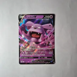 Pokemon Granbull V 057/172 Holo Ultra Rare Brilliant Stars Full Art 2022 TCG NM - Image 1