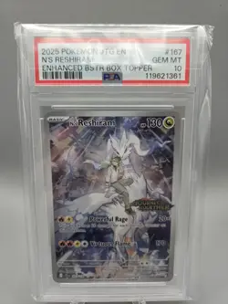 N's Reshiram 167/159 Stamped Pokemon Journey Together Holo PSA 10 GEM MINT - Image 1